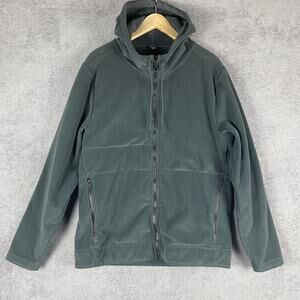 NOBULL Jacket Mens Large Hooded Full Zip Fleece Made in USA Outdoor Training